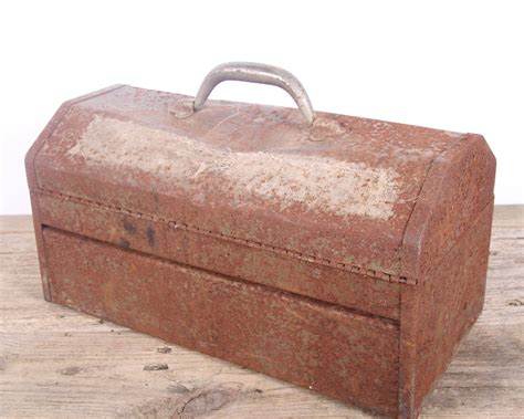 retro metal tool box|vintage truck tool box.